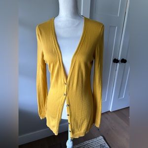 Ann Taylor mustard lightweight cardigan-Size S